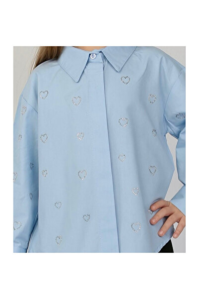 JABBER KALPLİ TAŞ DETAYLI POPLİN GÖMLEK