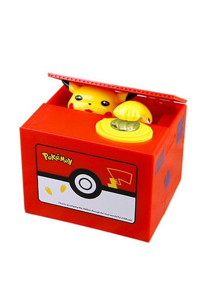 BANDAI Pikachu Pokemon Hello Kitty Piggy Bank Action Figure Anime Cartoon Pikachu Electronic Plastic Money