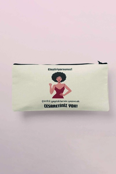 qoeuyl boutique Маленька сумка для косметики з принтом - пенал-гаманець