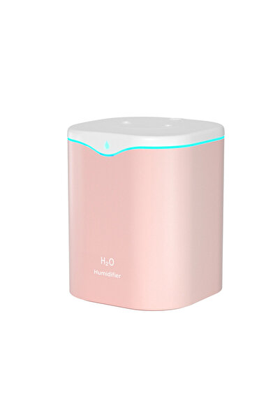 Choice مرطب هواء USB مزدوج الفتحات بسعة 2000 مل، وردي اللون، مع بخاخ مزدوج للزيوت العطرية، ومرطب هواء بارد