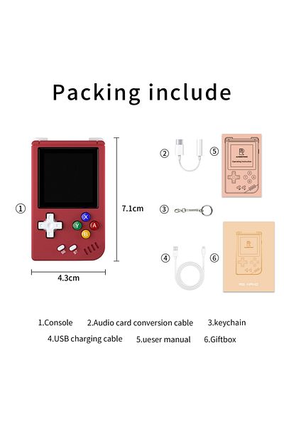 Choice Red Anbernic Rg Nano Retro Handheld Game Console Portable Game Console Mini Aluminum Alloy With 1.54