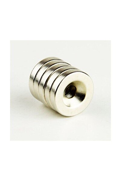 Dünya Magnet 5 Adet 10mm X 3mm Havşa Delikli Güçlü Neodyum Mıknatıs