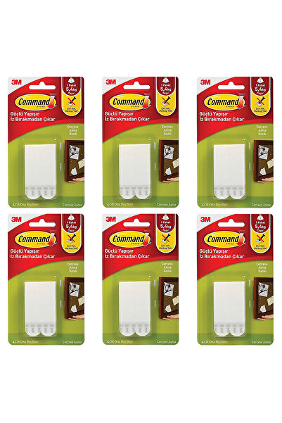 3M 17201 Command Orta Boy Cırt Bant 6 Paket