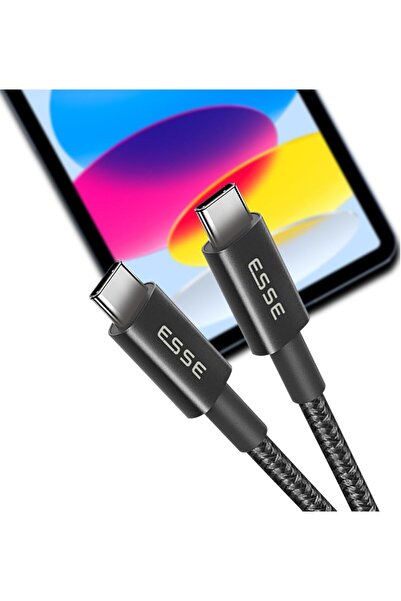 Esse كابل شحن سريع من Type C إلى Type C بقوة 60 وات - 2 متر