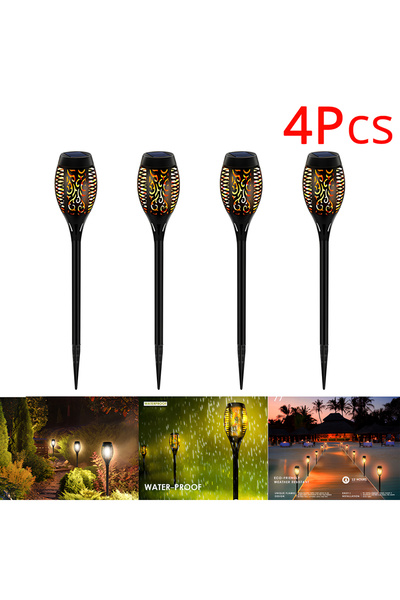 Choice 4 قطع مصابيح اللهب 1/2/4/8 قطع مصابيح اللهب الشمسية 12 لمبة LED وميضية...