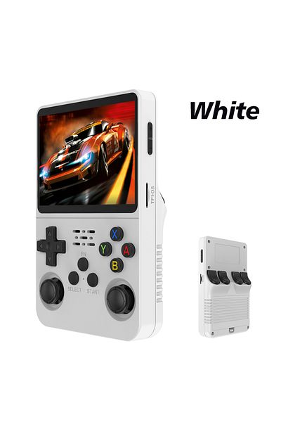 Choice White 64G BOYHOM Open Source R36S Retro Handheld Game Console Linux System 3.5 Inch IPS Screen Porta