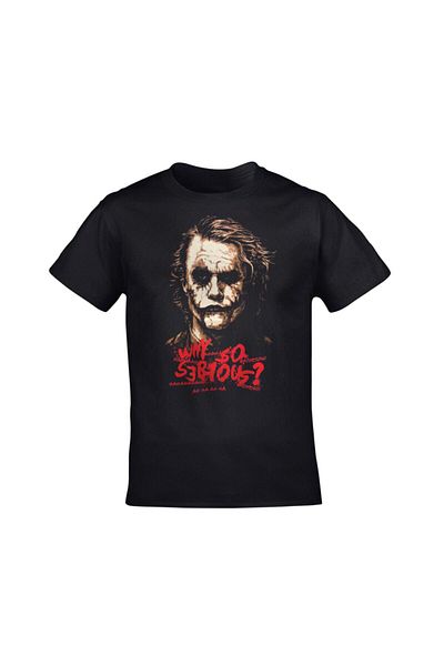 Orijin Tekstil Joker Why So Serious Unisex εμπριμέ μαύρο μπλουζάκι