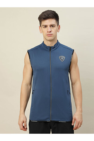 Technosport By Styli High Neck Fleece Sleeveless Active Jacket