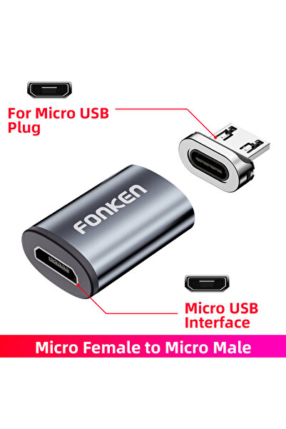 Choice موصل كابل مغناطيسي من مايكرو إلى مايكرو محول كابل الهاتف المحمول مايكر...