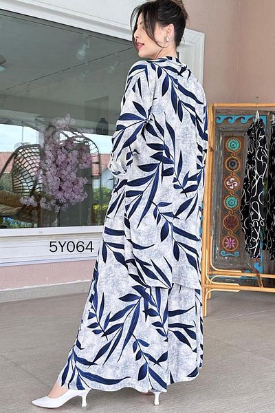 İnce Topuk Set de 2 piese casual din bumbac, viscoză 5y064