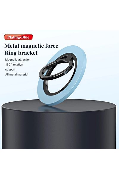 Choice Blue 360° Magnetic Phone Ring Holder for MagSafe Kickstand Magnet Grip for iPhone 15 14 13 12 Pro Ma