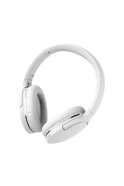 Baseus White D02 Pro Wireless Bluetooth Headphones Hifi Stereo Earphones Foldable Sport Headset With