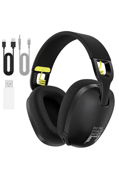 Choice Black Onikuma Gaming Headset For Ps5, Ps4, Pc, 2.4ghz Usb Gaming Headphones With Mic, Ergonomic Desi