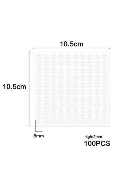 Choice 100PCs 8x2mm 100pcs 8mmx2mm Transparent Silicone Granules Door Handle ...