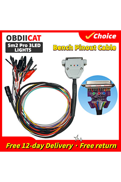 Choice NO Switch SM2 PRO 3 LED LIGHTS Boot Bench Cable DB25 ECU Bench Pinout ...