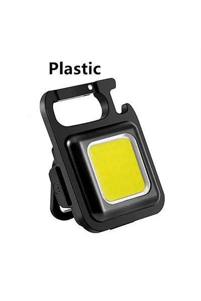 Choice J031 Plastic Mini LED Flashlight Keychain Multifunctional Portable COB Camping Lamps USB Charging Wo