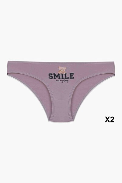 koza iç giyim Pachet de 12 chiloți de bikini din bumbac imprimați pentru femei