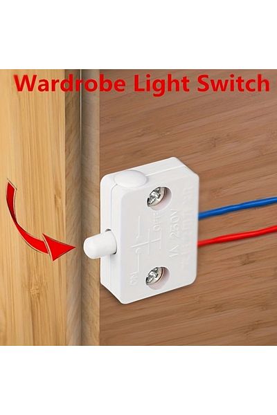 Choice 1pc Black Automatic Reset Switch Closet Cabinet Light Switch Household Cabinet Door Control Switch W