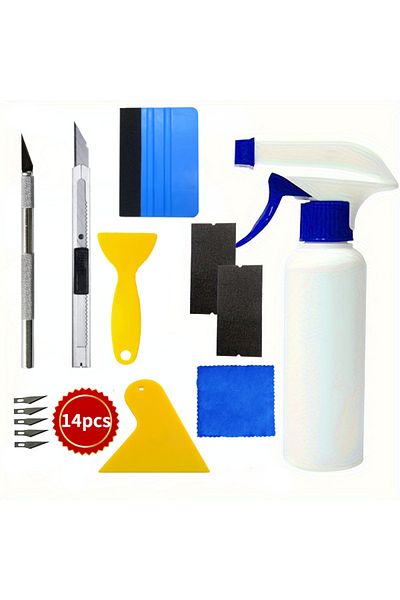 Choice 14pcs 11/14pcs Car Film Wrap Kit Vinyl Scraper Window Tint Tool Vehicle Glass Protective Film Squeeg
