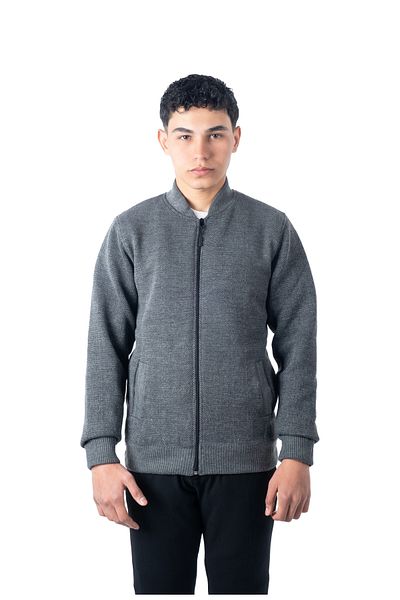 Lonca Tekstil Πλεκτό μπουφάν Judge Collar με φερμουάρ