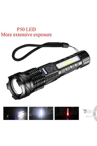 ESMARTER A76 P50 Led 30w P50 Cob Strong Light Flashlight Portable Rechargeable Bright Household Led Lamp Buil