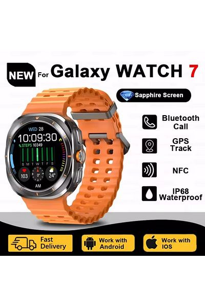 Choice Galaxy Watch 7 Ultra Orange 2024 New Galaxy Smart Watch 7 Ultra Men Amoled Screen Multi-function Spo