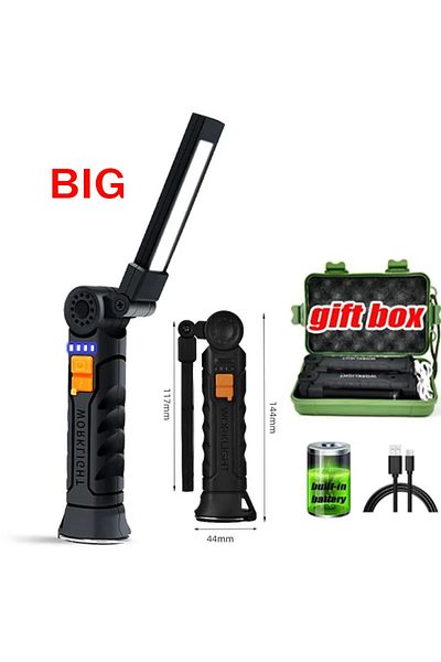 Choice BIG-box Portable COB LED Flashlight USB Rechargeable Work Light Magnetic Lanterna Hanging Lamp with