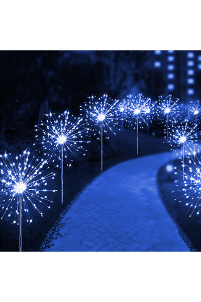 Choice 1 قطعة من مصابيح الألعاب النارية الشمسية LED الزرقاء لتزيين الحديقة وأ...