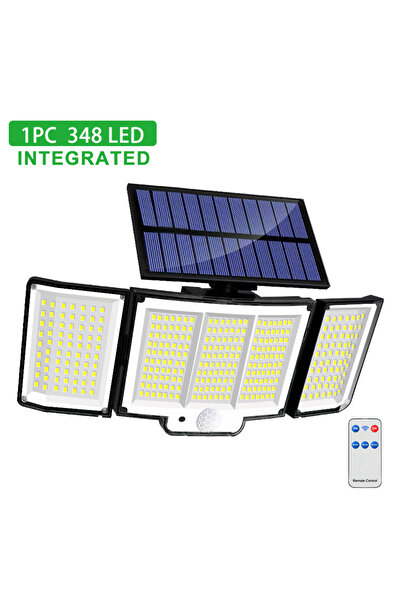 choice2 مصباح أمان خارجي يعمل بالطاقة الشمسية، مزود بـ 348 مصباح LED مدمج (32...