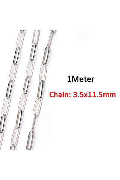 Choice سلاسل فولاذية مقاومة للصدأ بطول متر واحد بقياس 3.5×11.5 بوصة لصنع الأس...