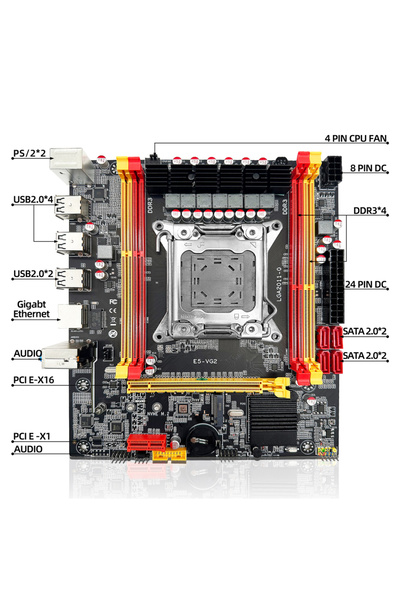 Choice1 مجموعة اللوحة الأم + وحدة المعالجة المركزية ZSUS X79 VG2 مع وحدة المعالجة المركزية Intel LGA2011 Xeon E5 2689 C2 DDR3 1*16GB