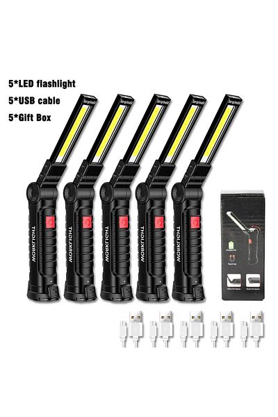 Choice big5pcs COB LED Folding Flashlight Portable Magnetic Work Light Lantern USB Rechargeable Emergency R