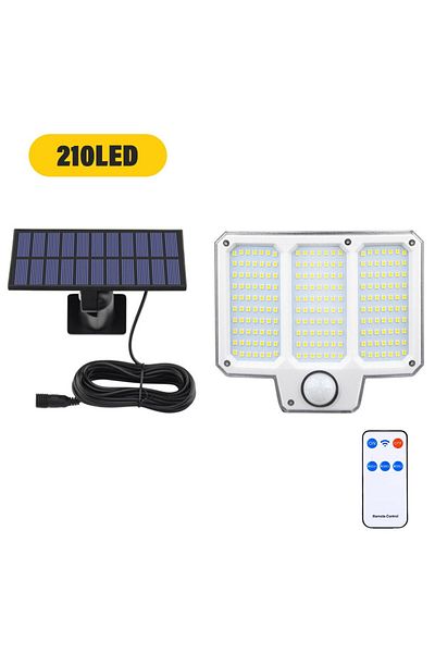 Choice 210LED 153LED Outdoor Solar Wall Sconce with Motion Sensor,Remote Control 3 Mode Security Light IP65