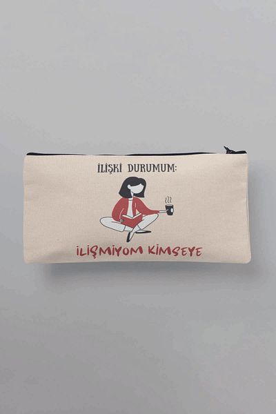 qoeuyl boutique Η κατάσταση της σχέσης μου είναι ότι η σχέση είναι ότι κανένας δεν εκτυπώνει υφασμάτινη τσάντα μακιγιάζ Πορτοφόλι θήκης στυλό