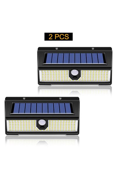 Choice CHINA 2pcs 190led Solar Led Light Outdoor Garden Decoration Wall Lamp With 4 Mode IP65 Waterproof So