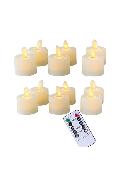 Choice 12 قطعة من الشموع المتحركة بدون لهب مع جهاز تحكم عن بعد لحفلات الزفاف ...