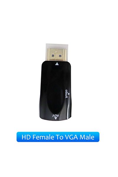Choice HDMI متوافق مع محول VGA محول كابل الصوت تحويل HD Famale إلى Vga Male لأجهزة الكمبيوتر المحمول TV ...
