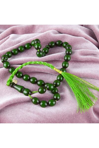 LapisDo مسبحة عنبر بيزي مقطعة 8.5x10 ملم