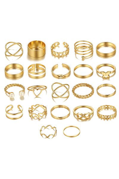 Choice 5591901 22 مجموعة من حلقات الفراشة أوروبا وأمريكا افتتاحات ذات طراز جديد محببة للمصممين الإناث الصغار