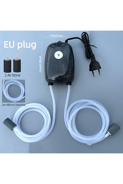 Choice EU Plug 5W With Accessories Aquarium Air Pump Fish Tank Mini Compressor Single Double Outlet with Ch