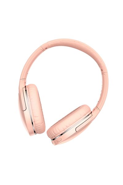 Baseus Pink Baseus D02 Pro Wireless Bluetooth Headphones HIFI Stereo Earphones Foldable Sport Headset with