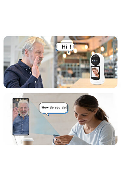 Choice كاميرا BESDER 3MP PTZ واي فاي بمقبس أمريكي بدون بطاقة SD وكاميرا فيديو 3MP PTZ مع شاشة IPS مقاس 2.8 بوصة وصوت بكاء الطفل