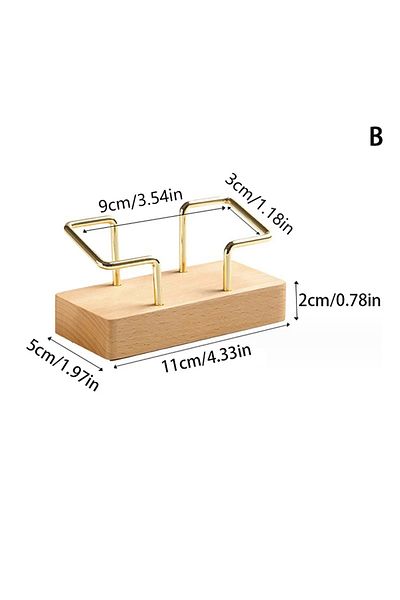 Choice A1 Beech Business Card Holder Organizer Office Desk Display Stand Memo Counter Accessories Tabletop