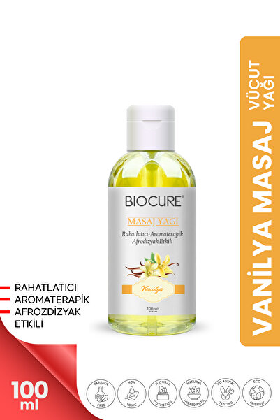 Biocure Rahatlatıcı-Etkili Masaj Yağı Ve Vücut Bakım Yağı / Vanilya Özlü