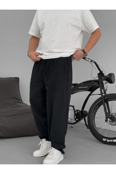 BYBASICMAN Black Fresh Fabric Basic Trousers Yp-5003