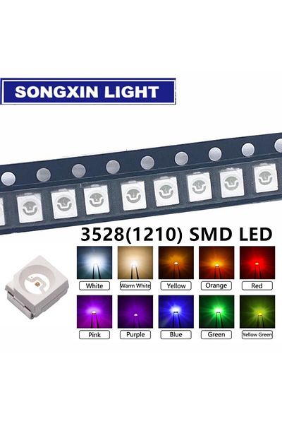 Choice 5 Color Each 20pcs 100pcs/lot 3528 1210 Diode Smd Led Diodo Kit Green Red Warm White Ice Blue Yellow
