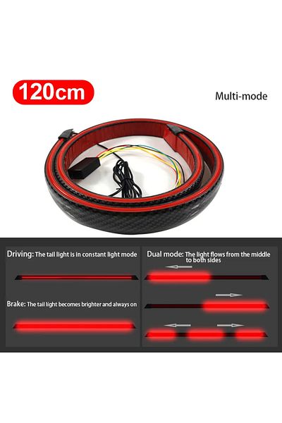 Choice 120cm Full Function 120cm Car Spoiler LED Light Rear Wing Flow Light Tail Lamp Turn Signal Brake War