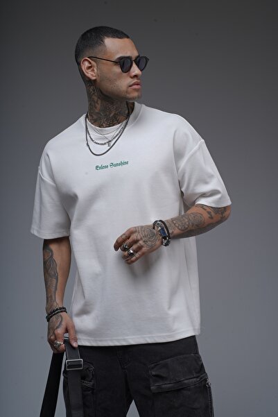 Butik TREND WE Μπλουζάκι με λαιμόκοψη με στάμπα στο στήθος και την πλάτη από ύφασμα διπλής όψης