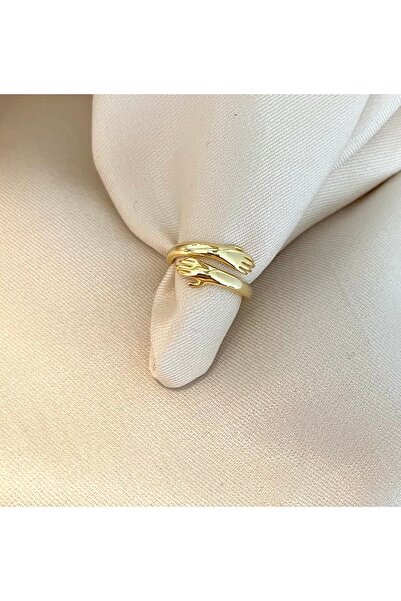 emy by emel luxury silver jewelry Altın Kaplama Hugg Yüzük 925 Ayar Gümüş