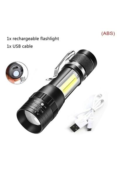 Choice Mini Flashlight High Strong Power Led Flashlights Tactical Emergency Spotlights Telescopic Zoom Buil